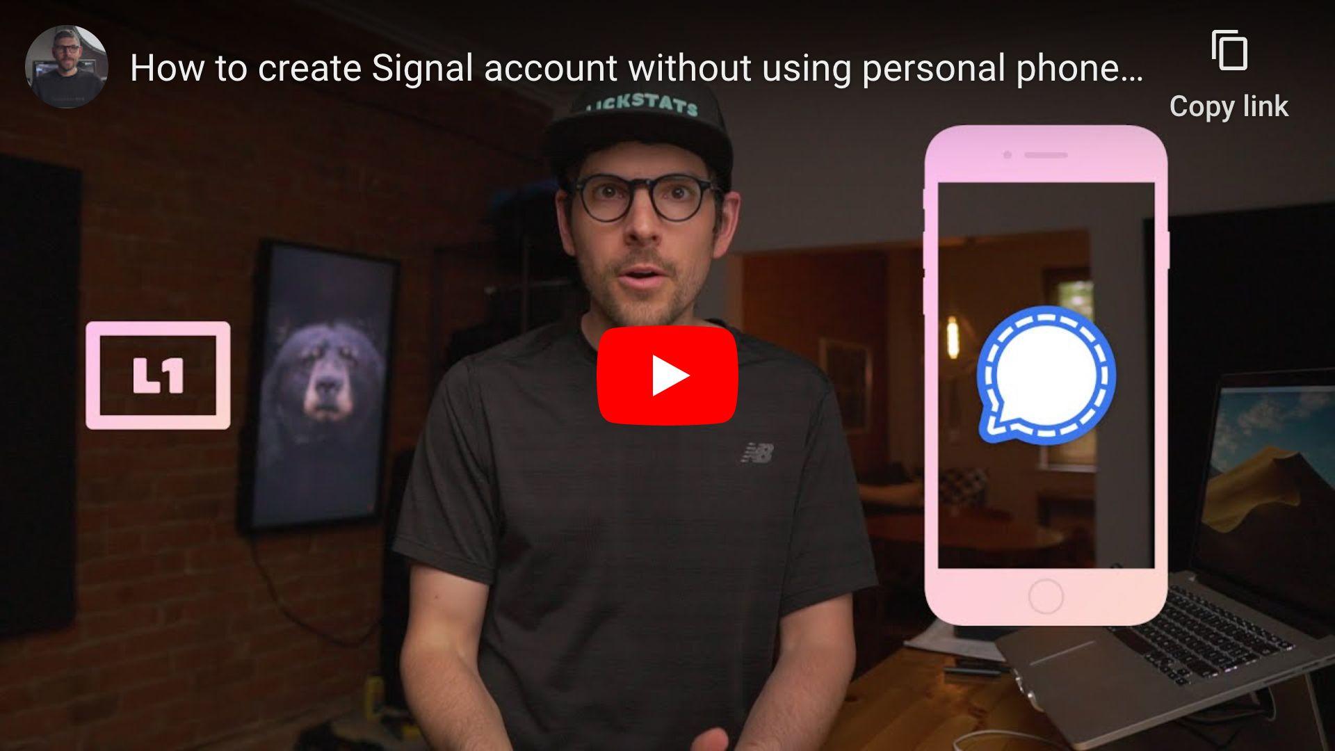 How to create Signal account without using personal phone number